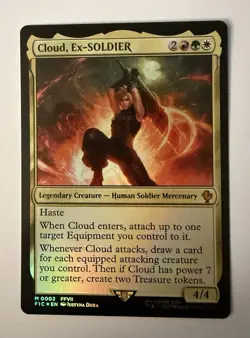Cloud, Ex-SOLDIER Foil M Commander: FINAL FANTASY 2 NM MTG FIC - Image 1
