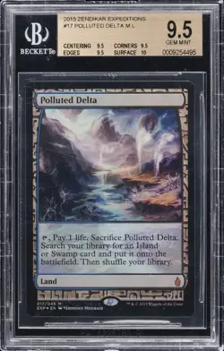 2015 MTG ZENDIKAR EXPEDITIONS #17 POLLUTED DELTA ML BGS 9.5 - Image 2