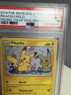 2019 POKEMON SM BLACK STAR PROMO TEAM UP SINGLE PACK BLISTERS PIKACHU-HOLO PSA 9 - Image 3