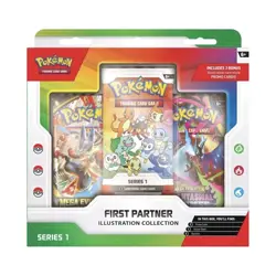 Pokemon TCG First Partner Illustration Collection Series 1 Box 3 Promo packs - Image 1