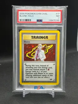 2000 POKEMON GYM CHALLENGE #17 BLAINE-HOLO PSA 7 - Image 1