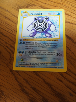 Pokemon 1999 1st Edition Shadowless Base Poliwhorl uncommon card - Image 1