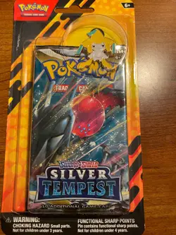 Pokemon TCG Booster 2-pack w/ Jirachi pin. Sun & Moon or Sword & Shield - Image 1