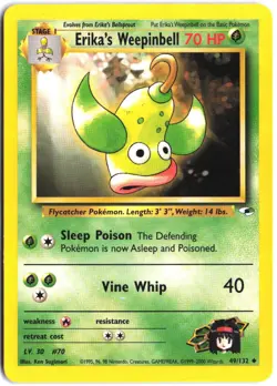 Erika's Weepinbell 49/132 Uncommon Gym Heroes Pokemon - Image 1