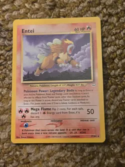 Pokemon Entei 17/64 Non Holo Neo Revelation Unlimited Pack Fresh - Image 1
