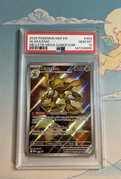Pokemon Alakazam 009 Black Star Promo Mega Evolution ETB PSA 10 😵‍💫🔮 - Image 1