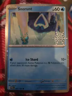 Pokemon TCG Snorunt 037/182 Snowflake STAMPED Holiday Promo, NM - Image 1