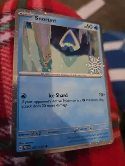 Pokemon TCG Snorunt 037/182 Snowflake STAMPED Holiday Promo, NM - Image 2