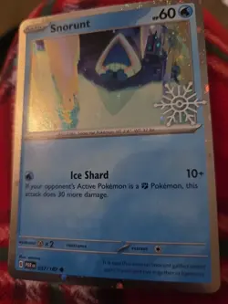 Pokemon TCG Snorunt 037/182 Snowflake STAMPED Holiday Promo, NM - Image 3