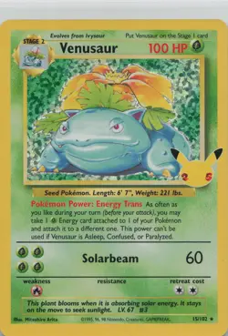 Venusaur 15/102 Classic Collection Celebrations: Classic Collection Pokemon NM - Image 1