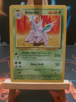 Pokemon TCG Nidorino Base Set 37/102 Regular Unlimited Uncommon - Image 1