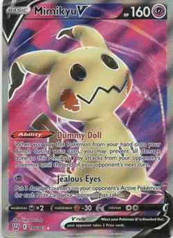 Pokemon: SWSH05: Battle Styles: Holofoil Mimikyu V (Full Art): LP Condition - Image 1