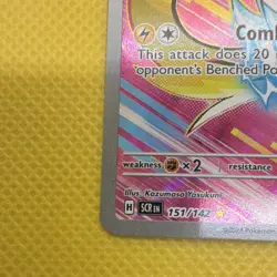 Pokemon TCG Zeraora 151/142 Illustration Rare Secret Holo HP 120 English - Image 5