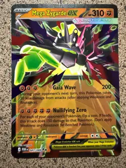 MEGA ZYGARDE EX 047/088 DOUBLE RARE PERFECT ORDER POKEMON NM/M - Image 1