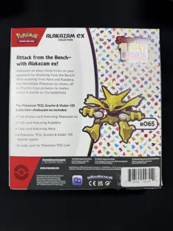 Pokemon Scarlet & Violet 151 Alakazam ex Collection Box English Promo Booster - Image 2