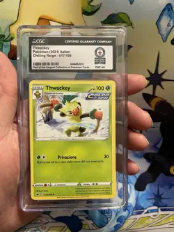Pokemon TCG Thwackey Chilling Reign 17/198-Italian-WORLD RECORD BREAKS -1 Of 1 - Image 1