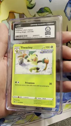 Pokemon TCG Thwackey Chilling Reign 17/198-Italian-WORLD RECORD BREAKS -1 Of 1 - Image 2