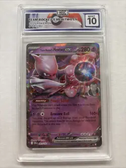 2025 Pokemon Team Rocket’s Mewtwo Ex #81 HGC 10 (sb2) - Image 1