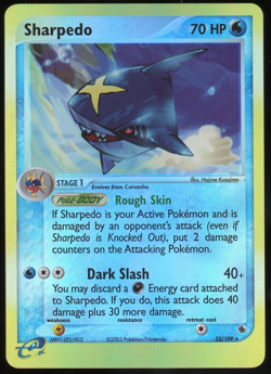 Pokemon 2003 Ex Ruby & Sapphire - Sharpedo - Reverse Holo - 22 - Image 1