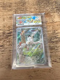Pokemon Meowth Phantasmal Flames Illustration Rare ‘106/094’ - ACE Graded 10 🌴 - Image 3