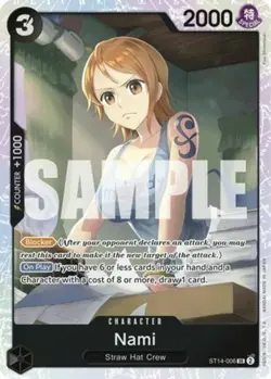 1x Nami - ST14-006 - SR - Foil Light Play OP Starter Deck 14: 3D2Y One Piece - Image 1