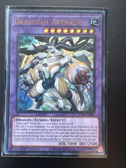 Near Mint Yugioh Dracotail Arthalion JUSH-EN006 1st Edition Ultra Rare - Image 1