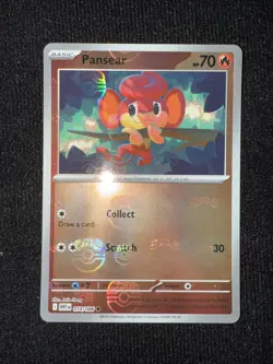 Pokemon TCG Pansear 014/086 Reverse Holo Master Ball SV White Flare English NM - Image 1