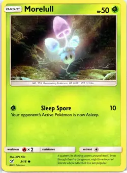 MORELULL 3/18 SM DETECTIVE PIKACHU POKEMON (HOLO COMMON, NM) - Image 1