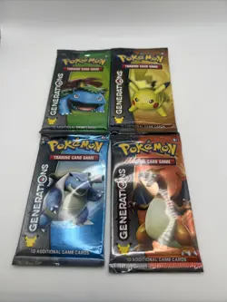 ⚡❄ Pokemon 20th Anniversary 2016 XY Generations Art Set 4 Booster Packs Sealed - Image 1