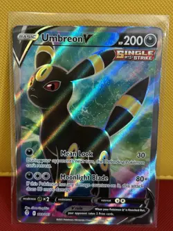 Pokemon TCG - Umbreon V 188/203 Evolving Skies Sword & Shield Full Art Card NM - Image 1