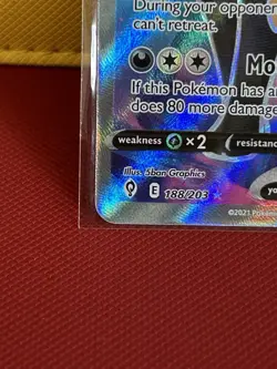 Pokemon TCG - Umbreon V 188/203 Evolving Skies Sword & Shield Full Art Card NM - Image 4