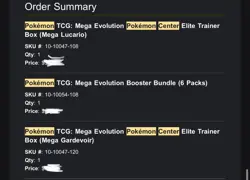 NEW Pokemon Center Mega Evolution 1 Each ETB 1 Booster Bundle PRESALE - Image 1