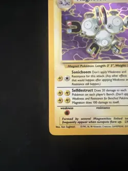 MP Magneton 11/62 Pokemon Fossil Holo Rare Moderately Played - Image 4