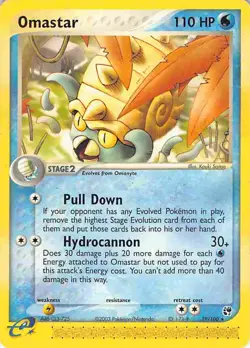 Omastar 19/100 Rare Sandstorm Pokemon HP/DMG - Image 1
