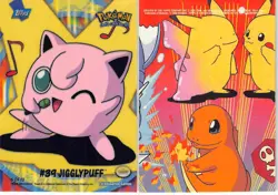 Jigglypuff #166 - Topps Trading Cards Series 2 Pokemon MP - Image 3