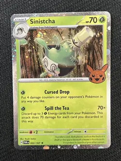 Cosmos Holo Sinistcha 022/167 - Pokemon Trick or Trade 2024 NM - Image 2