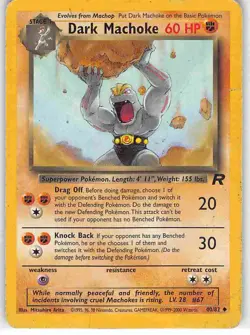 Dark Machoke 40/82 Uncommon Team Rocket Pokemon MP - Image 1