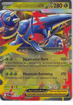 Mega Heracross ex 004/094 Double Rare Phantasmal Flames Pokemon NM - Image 1
