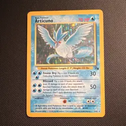 Pokemon Articuno Fossil Unlimited Holo Rare English 2/62 1999 Card - Image 1