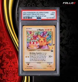 CARTA POKEMON BIRTHDAY PIKACHU 24 HOLO CLASSIC BLACK STAR ENG PSA 9 CARD - Image 1