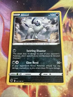 Pokemon TCG Absol 097/189 Astral Radiance exclusive variant Cosmos Holo SWIRL - Image 1