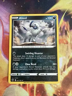 Pokemon TCG Absol 097/189 Astral Radiance exclusive variant Cosmos Holo SWIRL - Image 2