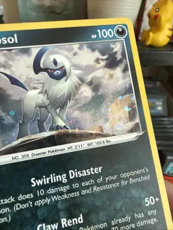 Pokemon TCG Absol 097/189 Astral Radiance exclusive variant Cosmos Holo SWIRL - Image 4