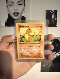 Pokemon Charmander 1st Edition Base Set Shadowless Common 46/102 WOTC LP - Image 1