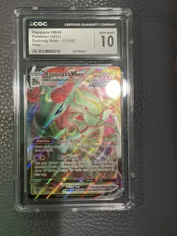 RAYQUAZA VMAX Evolving Skies Holo Rare #111 CGC 10 Pokemon FAST SHIPPER - Image 1