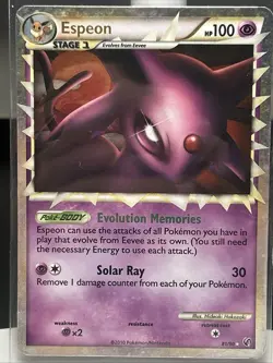 Espeon Prime 81/90 Undaunted Holo Rare Pokemon- Good Condition-2010 Pokemon - Image 1