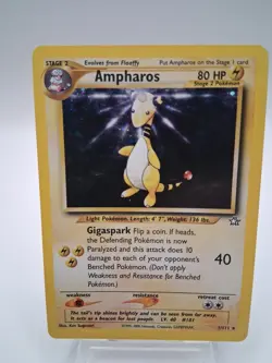 Ampharos 1/111 Neo Genesis Holo MP Vintage Pokemon TCG - Image 1