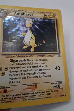 Ampharos 1/111 Neo Genesis Holo MP Vintage Pokemon TCG - Image 2