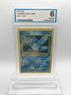 OCG 6 Articuno Holo 2/62 Pokemon (1999) Fossil Unlimited Rare - Image 1