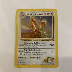 2000 Pokemon Gym Heroes LT. Surge's Fearow Holo Rare 1st Edition 7/132 (LP) - Image 1